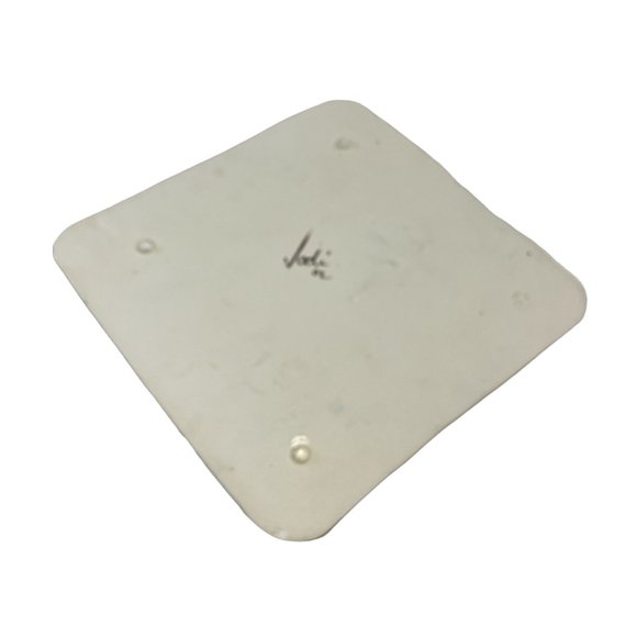 POTTERY Cheese Plate HAND CRAFTED with 3D Mouse 9 1/4" Square - Picture 5 of 7